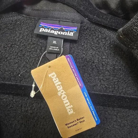 Patagonia Women's Better Sweater Vest - Black Raise the Game Monumental - NWT - Picture 6 of 10